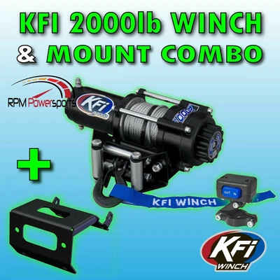 $263.95 • Buy 2000 Lb KFI Winch Combo Polaris Sportsman 550 850 XP & 2011-2019 400 500 570 800