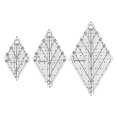 60 Degree Diamond Quilting Template Quilting Ruler Acrylic Clear For Quilter • £8.87