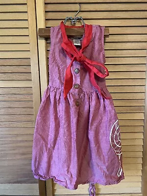 Misha Lulu Retro Lollipop Kids Dress Vintage Style Bow Red USA 4 Rare • $49
