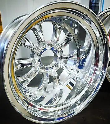 4x Outlaw Drag Intensity Wheels Deep Dish Full Polished 17x4.5/15x8 5x120.65 -38 • $2380