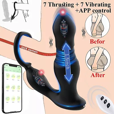 Male Prostate Massager Vibrator Thrusting Anal Butt Plug Dildo Sex Toys For Men • $21.99