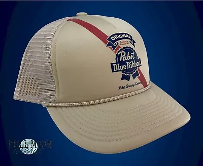 New Pabst Blue Ribbon Beer PBR Vintage RSQ  Foam Men's Trucker Snapback Cap Hat • $23.95