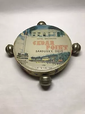 1960s Cedar Point Amusement Park Sandusky Ohio Souvenir 5” Indian Toy Tambourine • $24.95