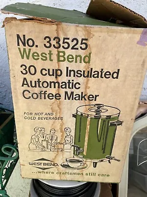 Vintage West Bend 30 Cup ELECTRIC COFFEE MAKER • $29.65