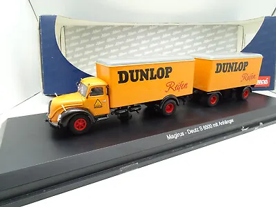 Schuco 1/43 - Magirus Deutz S 6500 With Trailer Dunlop Tires • $106.92