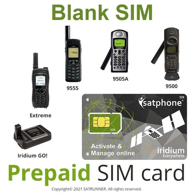 $0.99 • Buy 🔥 Prepaid SIM Card For Satellite Phone Iridium 9575 Extreme, Iridium 9555