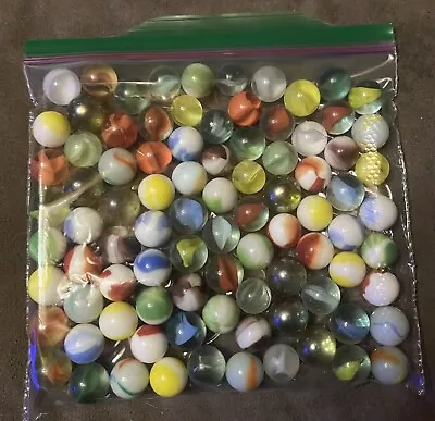 Vintage Marbles 1 Pound Bag Mixed Lot Approx 90 PCs. • $24.99