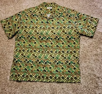 Vintage Missoni Shirt Large Mens Short Sleeve Button Up Cotton Abstract Italy  • $55