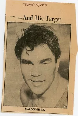 Max Schmeling Vintage Newspaper Clipping • $5