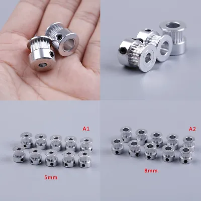 10Pcs Gt2 Timing Pulley 20 Teeth Bore 5mm 8mm For Gt2 Synchronous Belt 2gtbelSRZ • $9