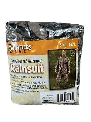 Outfitters  Ridge Rainsuit Camouflage And Waterproof Size M/L Jacket / Pants H • $12.75