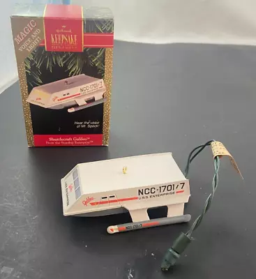 VTG Hallmark Keepsake Shuttlecraft Galileo Star Trek Ornament Magic Voice &Light • $21.99