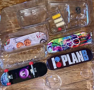 TECH DECK Sk8shop Plan B Pack OPEN BOX 4 Boards W/Grip Tape +Wheels Screws Nuts • $13.91