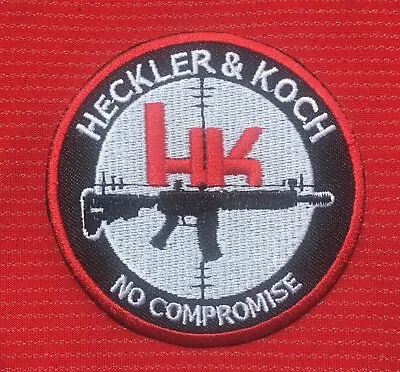 Heckler & Koch No Compromise Pistol Gun Military Firearms Iron Sew On Patch • £3.39