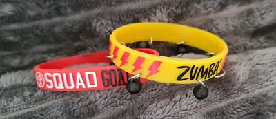 Zumba Jingly Wristband - Zumba Squad Goals - Red/yellow Bracelet Duo - Brand New • £5.25