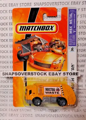 2006 Matchbox Yellow Trash Titan  Industrial Waste  Garbage Truck Mbx #36 Vhtf • $18.95