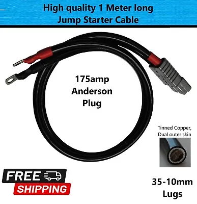1 Meter Jump Starter Cable - 175 Amp Anderson Plug To 10mm Battery Terminal Lugs • $69.90