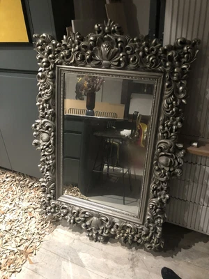 £350 • Buy Wall-hung Baroque/Roccoco Silver Resin Mirror, Portrait Or Landscape 148x103x8cm