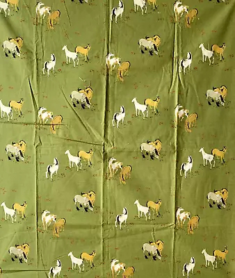 RPX20 RARE Heather Ross Horse Pasture Free Spirit Cotton Quilt Fabric 25”x21” • $19.97