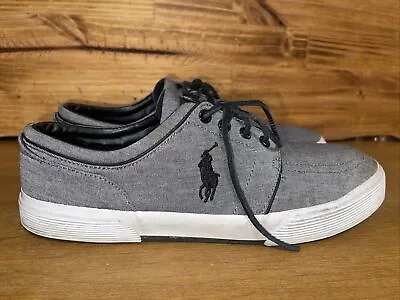 Polo Ralph Lauren Faxon Low Men's Size 11 D Sneakers Gray White Shoes • $14.68