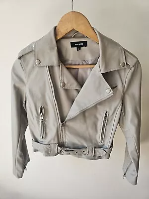 New Grey Faux Leather Jacket Size Small / 8 • $9.99