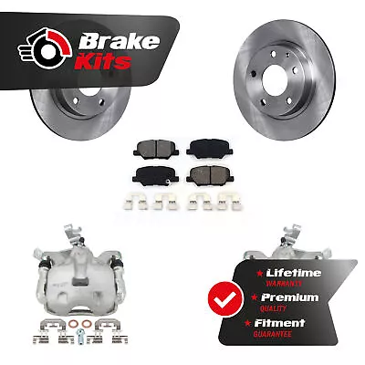 Rear Disc Brake Caliper Rotor & Semi-Metallic Pad Kit For 2014-2016 Mazda 3 2.5L • $177.18