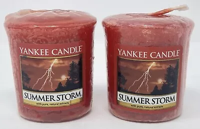 Lot Of 2 Yankee Candle SUMMER STORM Sampler Votives 1.75oz RETIRED HTF • $10.99