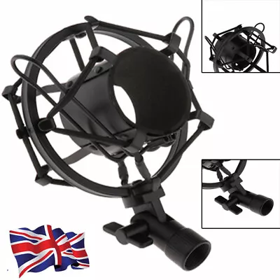 Universal Microphone Shock Mount Cradle Holder Clip Stand Mic Accessories NEW UK • £5.99