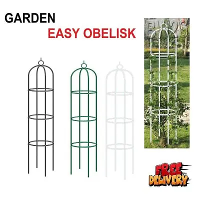 £12.85 • Buy Garden Obelisk Climbing Plant Flowers Steel Frame Easy Assembly Grow Support