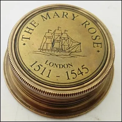 Nautical Compass Brass Mary Rose Antique Sundial Working Vintage Designer Gift • $20.47