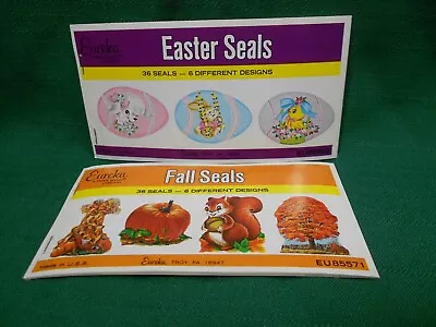 Vintage Eureka Easter And Fall Seals Stickers NEW • $14.95