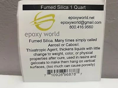 FUMED SILICA (Cabosil) Thickener Agent For Paints Epoxy Resin Liquids & Floatant • $18.99