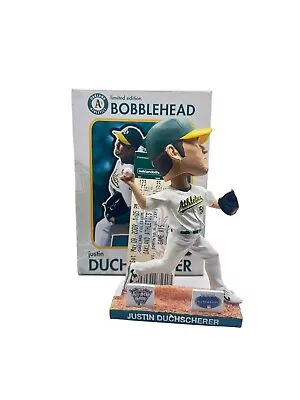 Justin Duchscherer Bobblehead 2009 Oakland A’s With Box & Game Ticket • $12