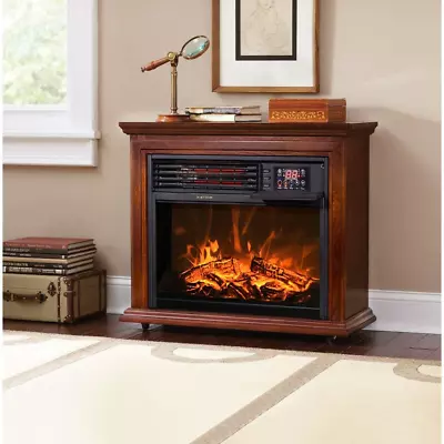 Electric Fireplace Heater Infrared Quartz W/Timer Remote Controller Built-In Wh • $267.99