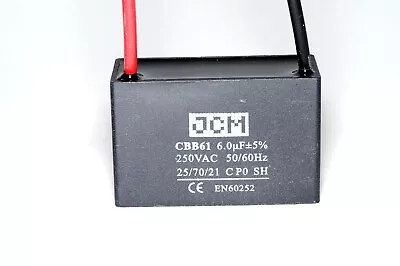 $8.95 • Buy 6uf 250v Ac 6 Uf 250vac Motor Electric Ceiling Fan Capacitor Cap 6mfd Mfd 6.0uf