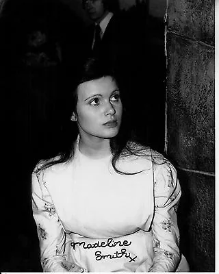 MADELINE SMITH Hand-signed YOUNG SEXY 8x10 ON-SET CANDID CLOSEUP W/ Uacc Rd COA • $19.99