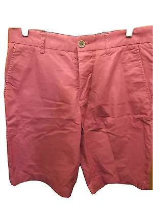 Mens H&m Bermuda Button Front Plum Shorts Size 33 Inseam 10 • $9.95