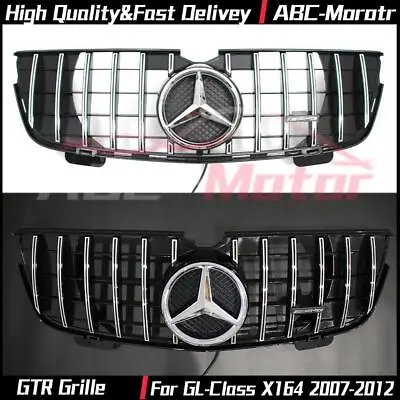 Chrome LED GTR Style Grille For Benz GL-Class X164 2007-2012 GL320 GL350 GL450 • $208