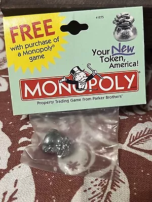 Vintage 1999 Monopoly New Token Piece Money Bag NIB • $8.99