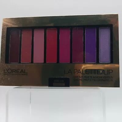 L'Oreal Paris La Palette Lip- PLUM 2 Cream Matte & Highlighter New Sealed • $9.99