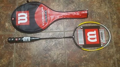 New Wilson Titanium Series Ti. Smash Badminton Racquet With Cover  • $72.68