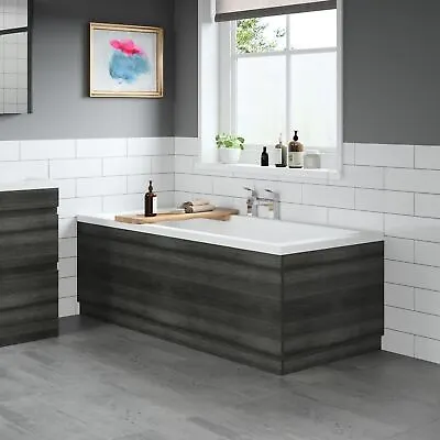 Modern Bathroom 1700 Front & 750 End Bath Panel Pack MDF Charcoal Grey Plinth • £90.47