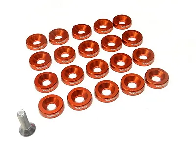 20pc Vms Racing Fender Washer * Bolt & Washer Kit * - Orange • $29.99