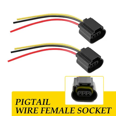 2pcs Wire Pigtail Female 9008 H13 Two Harness Headlight Bulb Replacement Plug • $9.99