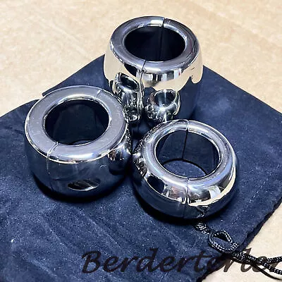 Magnetic Ball Stretcher Scrotum Penis Rings Weight Heavy Duty Stainless Steel • $14.95