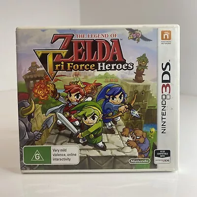 Nintendo 3DS 2DS The Legend Of Zelda Tri Force Heroes Video Game AU Release VGC • $38