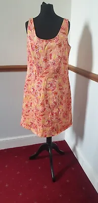 £2.99 • Buy Vtg 90s Does 60s Faded Glory Psychadelic Floral Dress