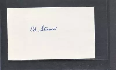 Ed  Bud  Stewart Signed 3X5 Index Card (Pirates) (1941 Debut) • $3.95