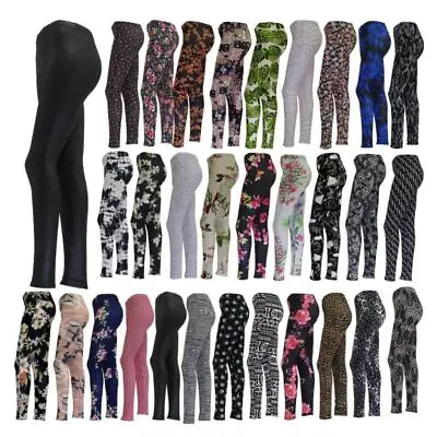 New Womens Casual Wear Blue Floral Print Skin Fit Leggings For Ladies • £9.99
