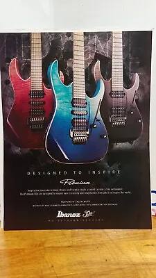 IBANEZ PREMIUM RG GUITARS 30TH ANNIVERSARY GUITAR PRINT AD 11 X 8.5 Z2 • $6.40